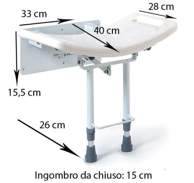 Sedile per doccia da parete con piedi ONDA RS919 su CFS PRODOTTI MEDICALI