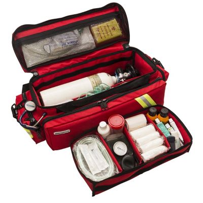 Kit pronto soccorso con borsa emergenza - poliestere 600D rosso