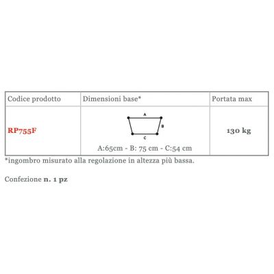 Deambulatore sottoascellare smontabile RP755F - con freni su CFS PRODOTTI  MEDICALI