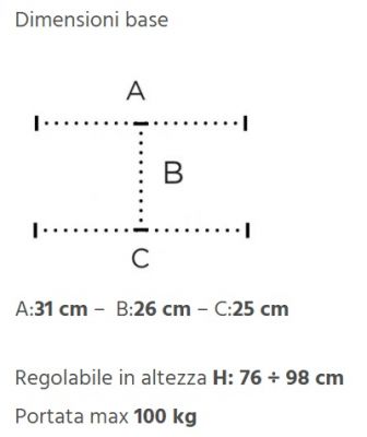 Quadripode a base larga con appoggio antibrachiale BRIO RP722 su CFS  PRODOTTI MEDICALI