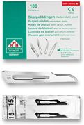 Lame bisturi monouso sterili Heinz Herenz Carbon Steel n.15 (conf. 100 pz.)