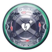 Teca per defibrillatore Rotaid Solid Plus da esterno con allarme - Verde e frecce rosse
