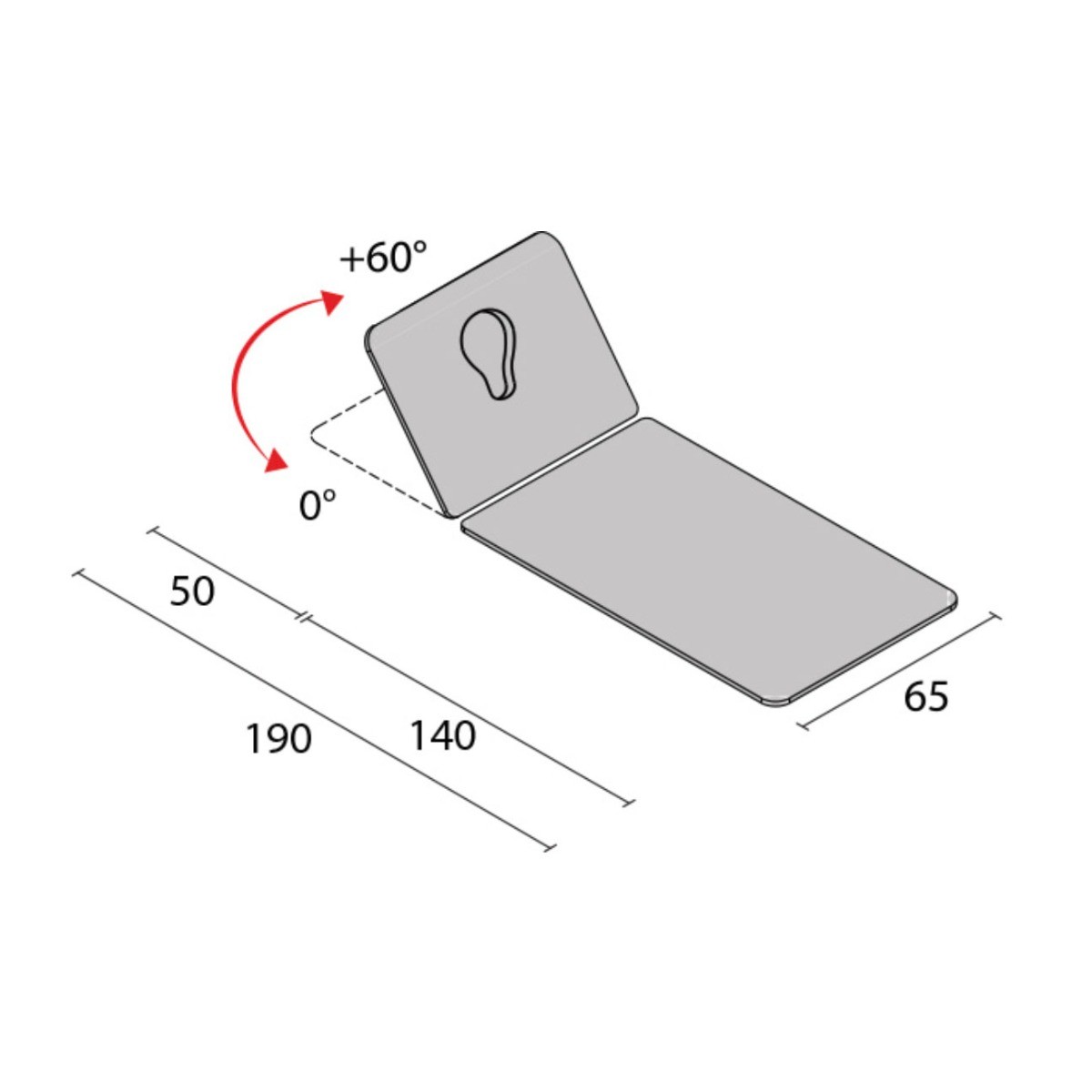 Supporto rotolo carta lettini fisioterapia legno cm 65 su CFS