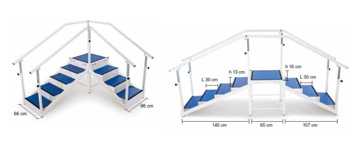 Scala per riabilitazione 4 gradini h581_44